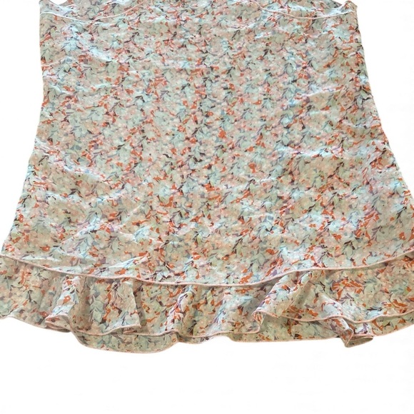 Cabi Sleeveless Floral Blouse Size XS White Pink V Neckline Style # 5032 - Picture 7 of 11